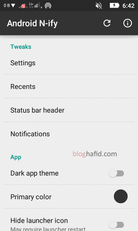 Setting Android Nify 2