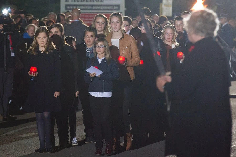 Belgian King and Queen with Princess Elisabeth at WW1 Commemoration
