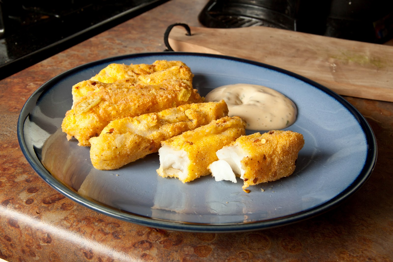 Lil' Monkey Ben Week 10 Homemade Fish Sticks and Spicy Tartar Sauce