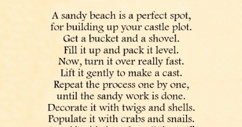 How to Build a Sandcastle (Poem)