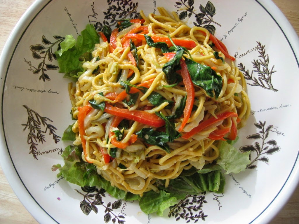 Susan's SavourIt! Thai Basil Noodle with Peanut Sauce