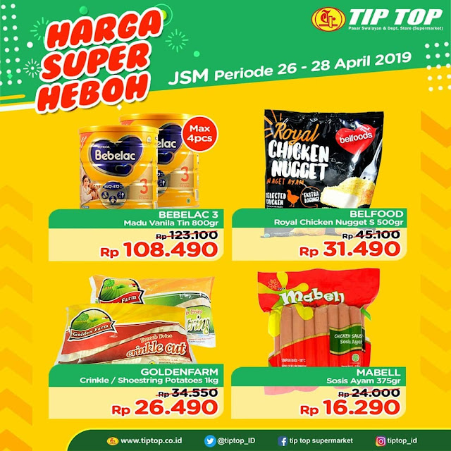 #TipTop - #Promo #Katalog JSM Harga Super Heboh Periode 26 - 28 April 2019 #TipTop - #Promo #Katalog JSM Harga Super Heboh Periode 26 - 28 April 2019