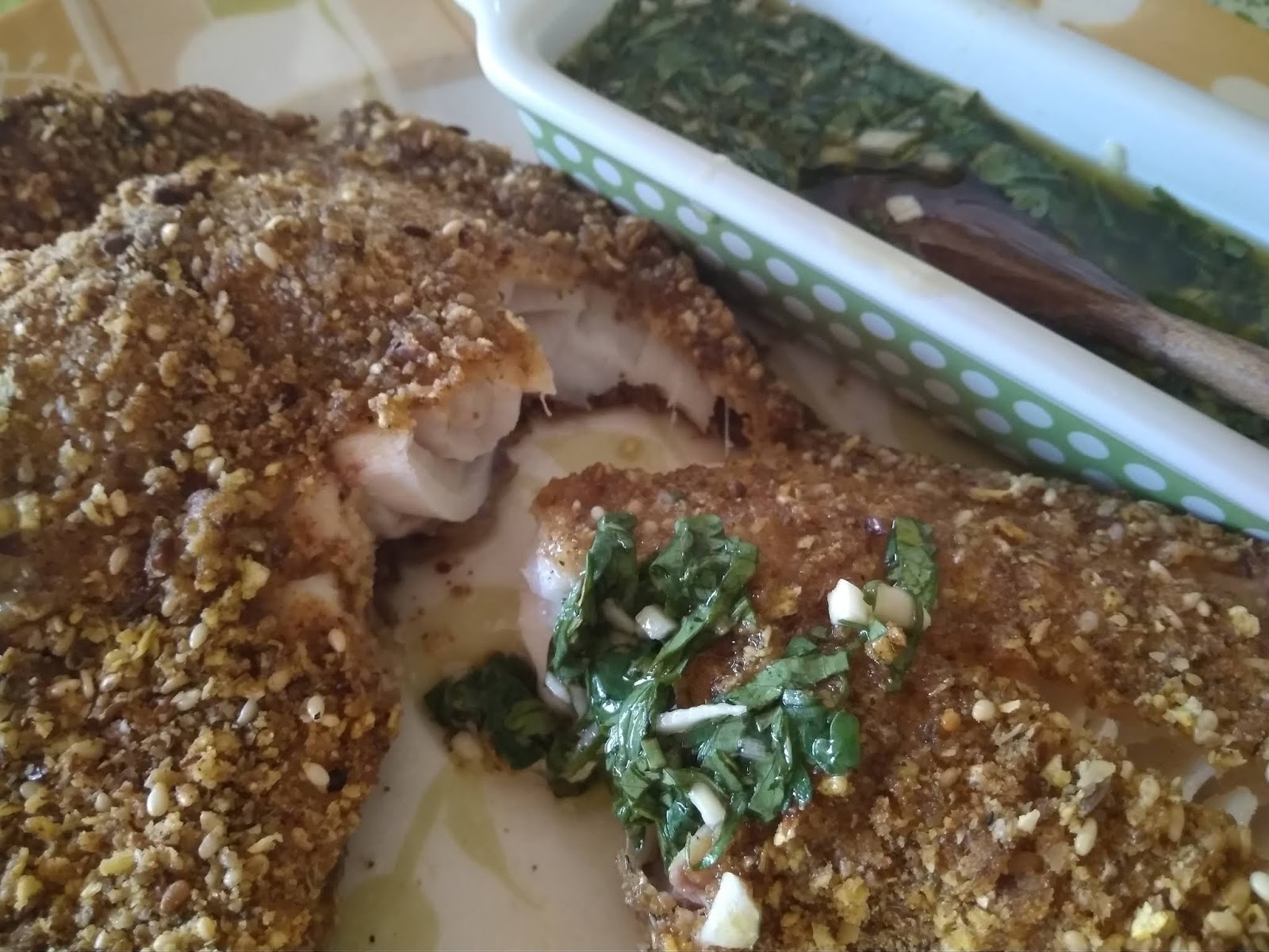 Alecrim com Canela Filé de Tilápia Empanado no Forno