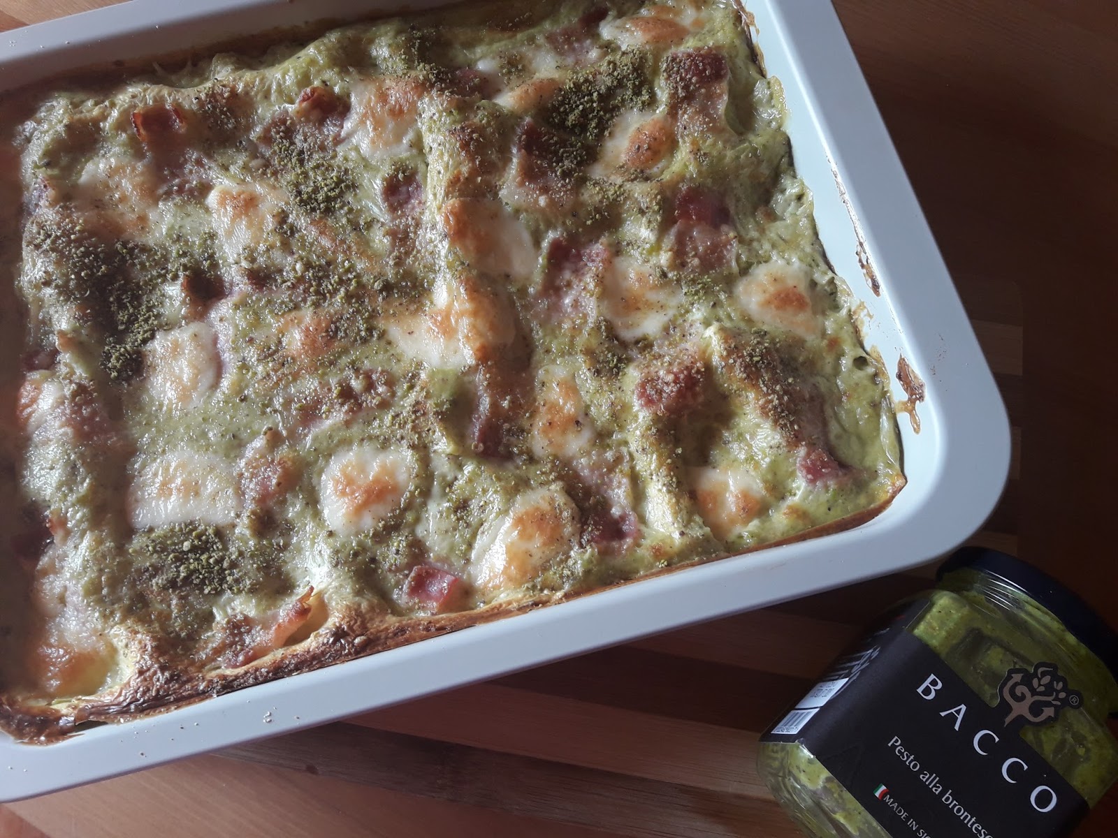 LASAGNE CON PESTO DI PISTACCHIO E PANCETTA Ricetta ed ingredienti dei