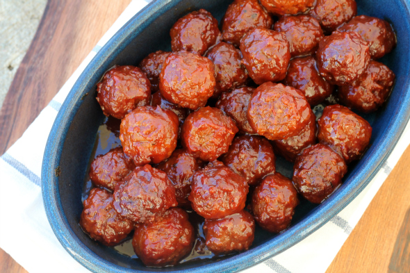 Grape Jelly Meatballs - Only 3 Ingredients!