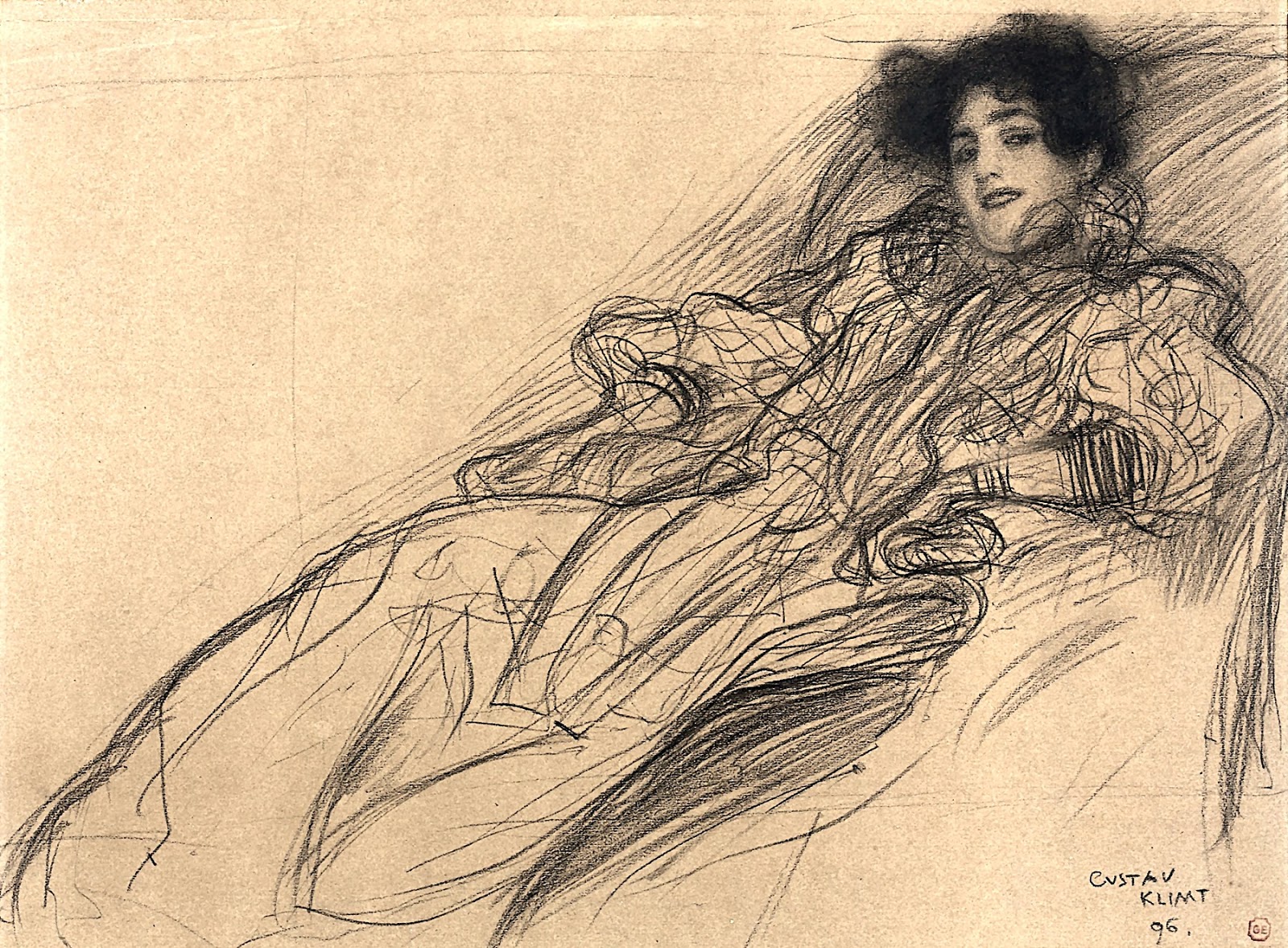 Gustav Klimt giovane donna in poltrona