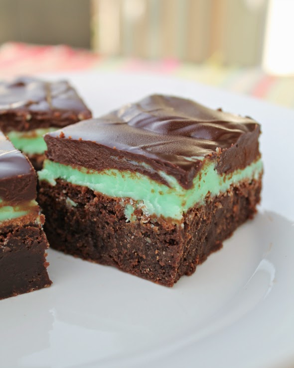 Fudgy Mint Brownies - dangerously good. 