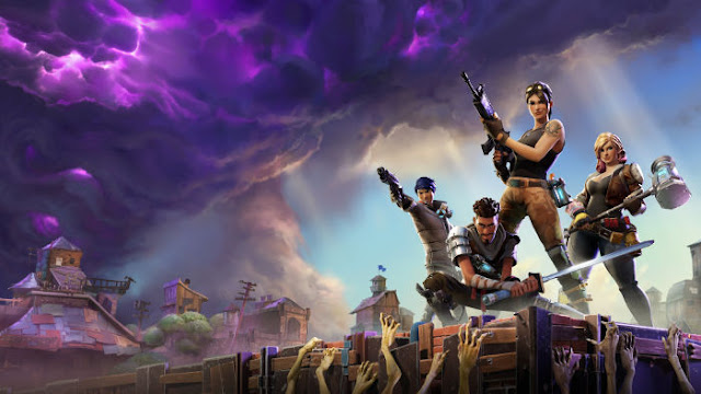Fortnite Escouade de 4 Persos - Fond d'écran en 4k