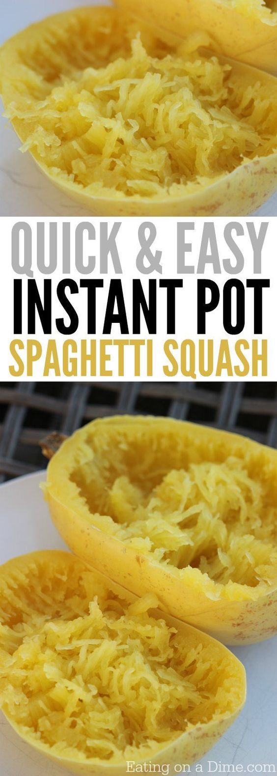 QUICK AND EASY INSTANT POT SPAGHETTI SQUASH RECIPE - Lusciousfoodie