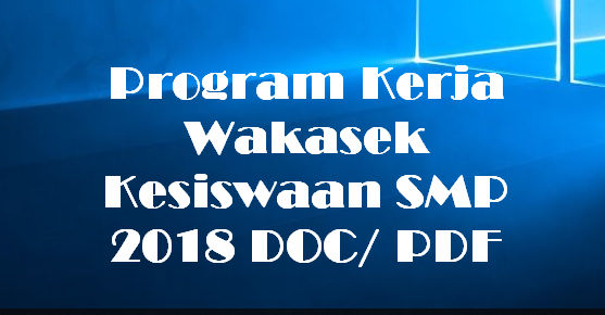 Program kerja kesiswaan smp 2018 pdf Program kerja kesiswaan smp 2018 pdf