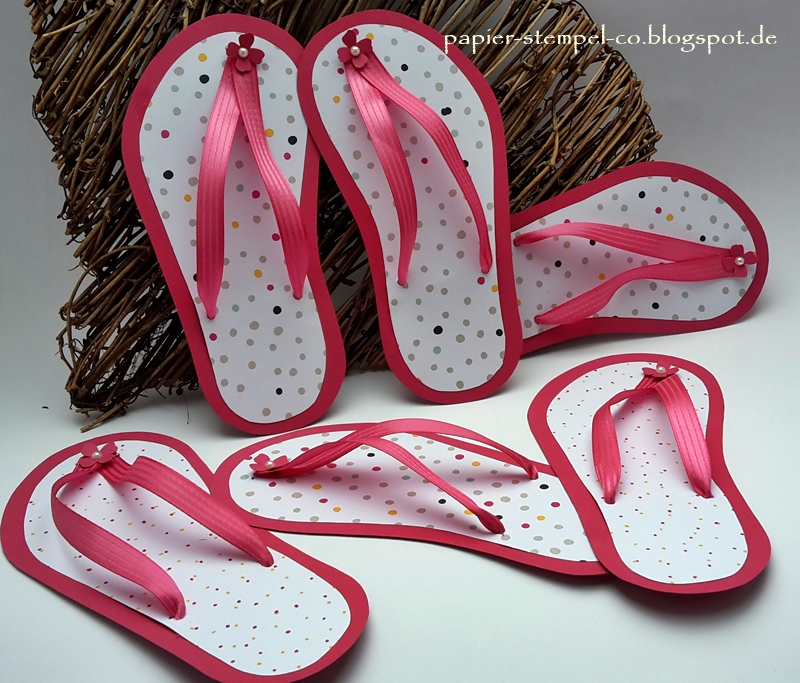 Papier, Stempel & Co: Flip-Flop Einladung