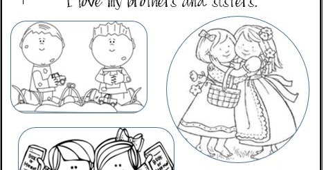 LDS ACTIVITY IDEAS: I Love My Brothers and Sisters Coloring Page