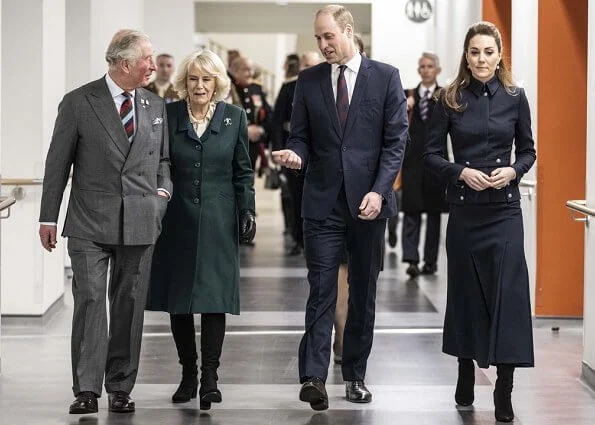 Kate Middleton wore Alexander McQueen military dress. the Duchess of Cornwall, together with the Duchess of Cambridge