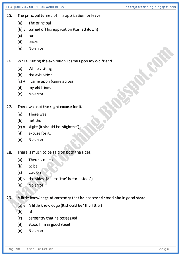 ecat-english-error-detection-mcqs-for-engineering-college-entry-test