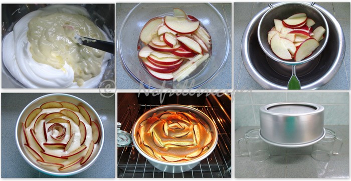 Rose Apple Chiffon Cake ~ 苹果花型戚风蛋糕