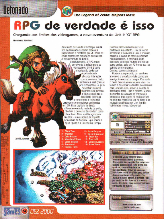 Revista Detonado Zelda Ocarina Of Time