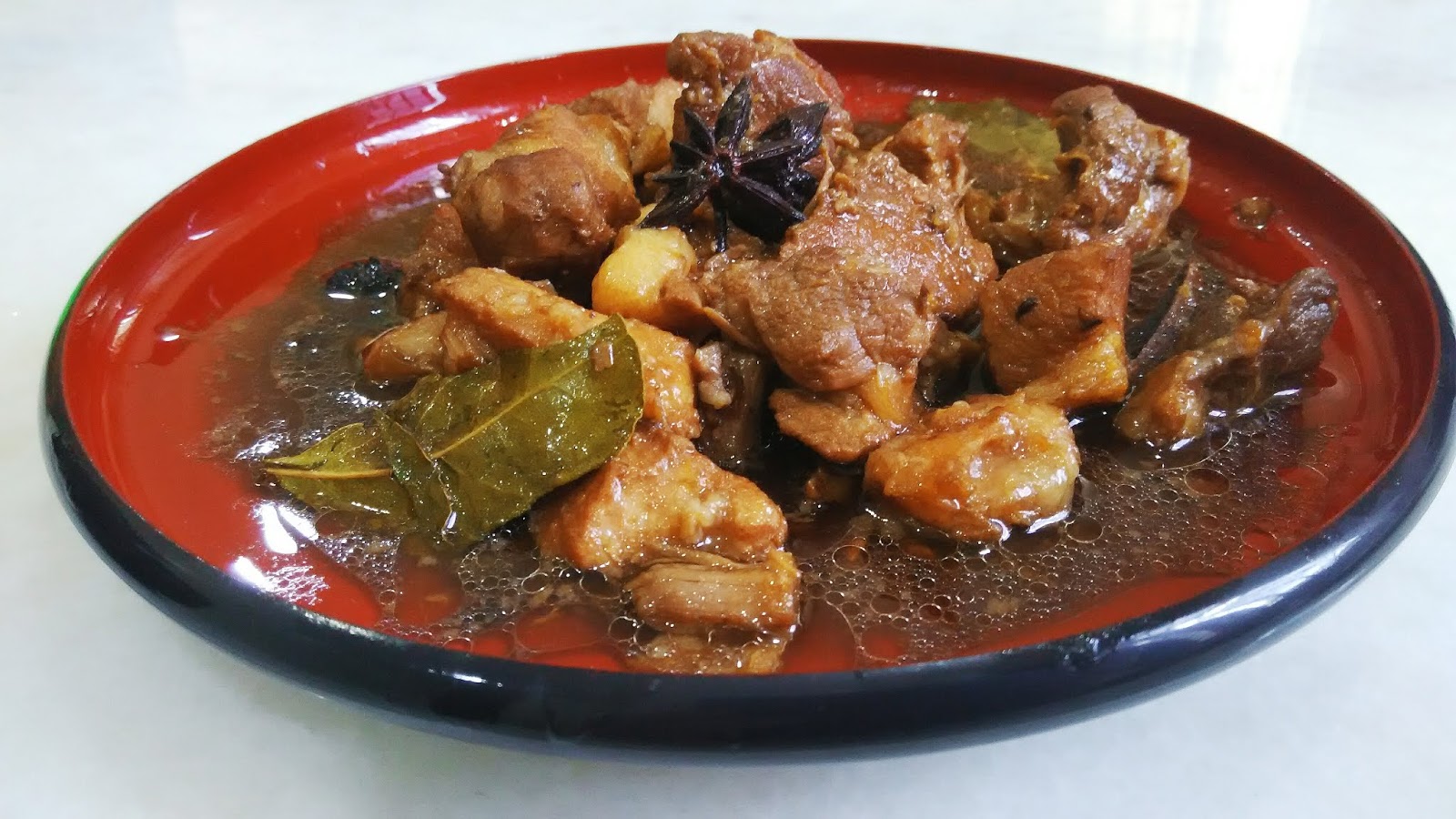 BRAISED PORK BELLY WITH MUSHROOM IN OYSTER SAUCE