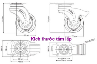 Bánh xe đẩy cao su, bánh xe đẩy có khóa, bánh xe đẩy Bánh xe đẩy cao su, bánh xe đẩy có khóa, bánh xe đẩy
