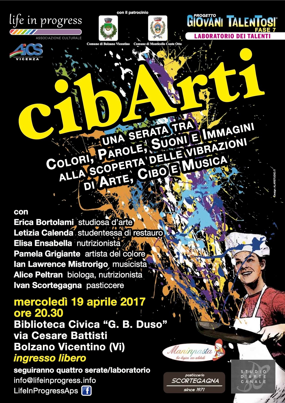 GIOVANI TALENTOSI CIibArti di Colore, Arte, Cibo e Musica GIOVANI TALENTOSI CIibArti di Colore, Arte, Cibo e Musica