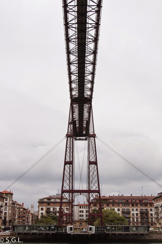 El puente colgante en Las Arenas. El puente de Vizcaya, el mejor puente colgante