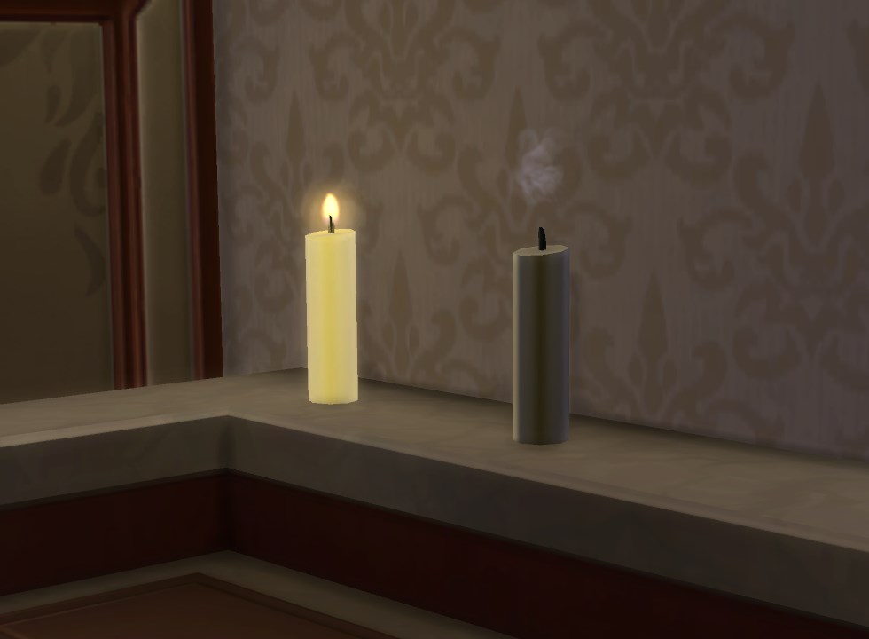 My Sims 4 Blog Single Candle + Candle Holders by Plasticbox
