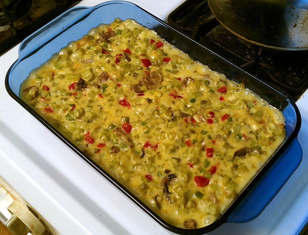 Kissing the Cook Creamy ThreeCheese Celery Bake with OvenFried