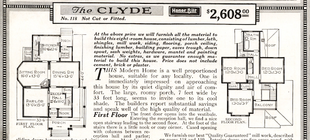 Sears Clyde No. 118 floor plan Sears Clyde No. 118 floor plan