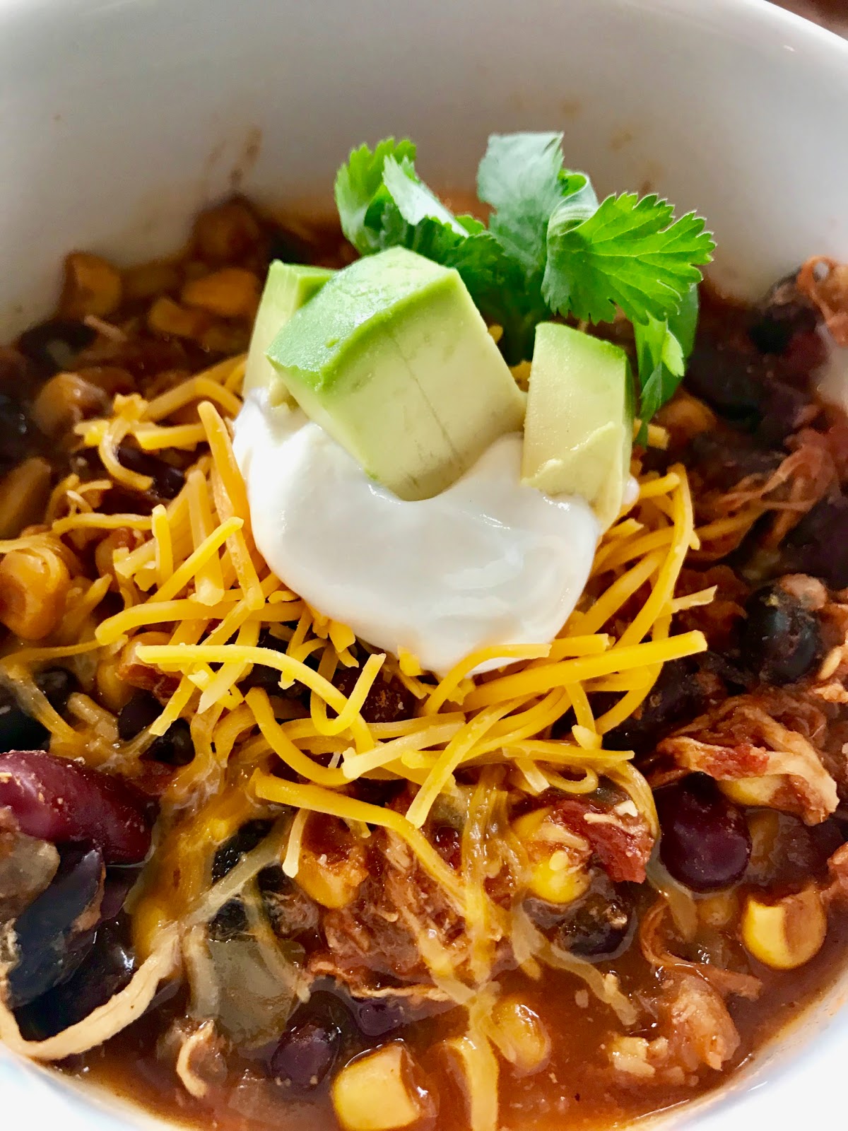 Slow Cooker Taco Chicken Chili Our Good Life