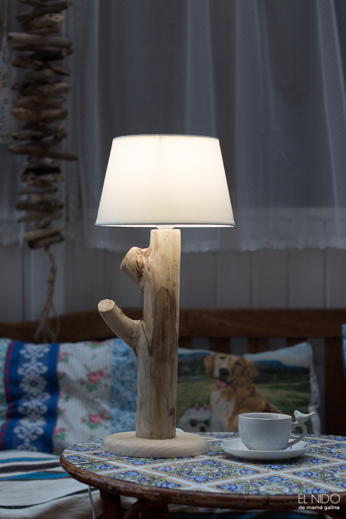 CÓMO HACER UNA LAMPARA CON MADERA DE DERIVA / EL nido DE MAMÁ