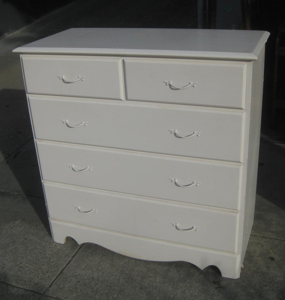 UHURU FURNITURE & COLLECTIBLES: SOLD - White Wooden Dresser - $80