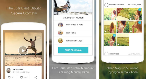magisto editor video klip aplikasi membuat video klip android