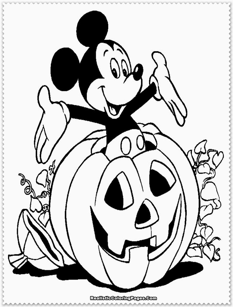 Mickey Mouse Halloween Coloring Pages Coloring Pages