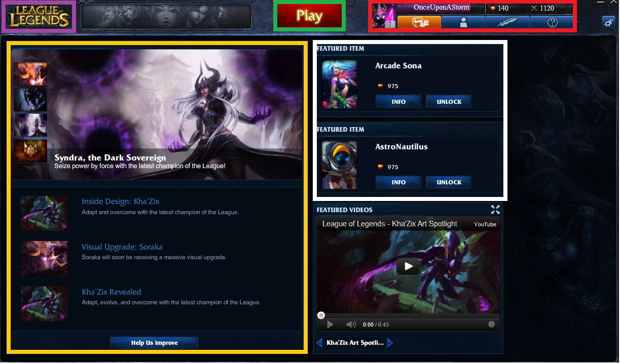 League Of Legends Guide How to begin your first game.