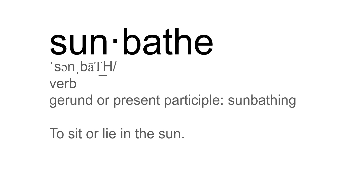4 Lettre Words Sunbathe