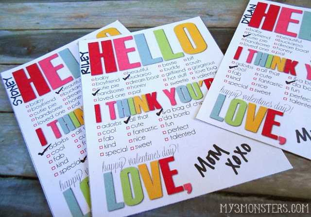 Darling Printable Valentines at /.  TONS of non-candy ideas with FREE printables