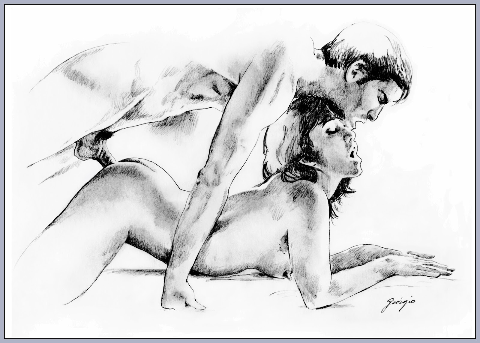 Erotic Nude Drawing Hard Orgasm