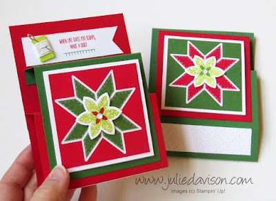 VIDEO: Stampin' Up! Christmas Quilt Step Panel Card Tutorial~ 2017 Holiday Catalog ~ www.juliedavison.com