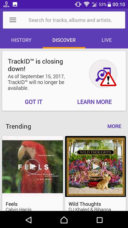 TrackID Shutting