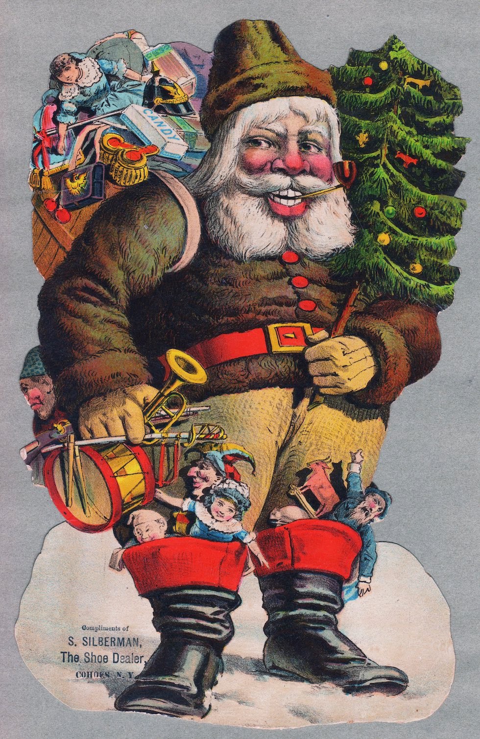 10 vintage sinister santa christmas cards from the late