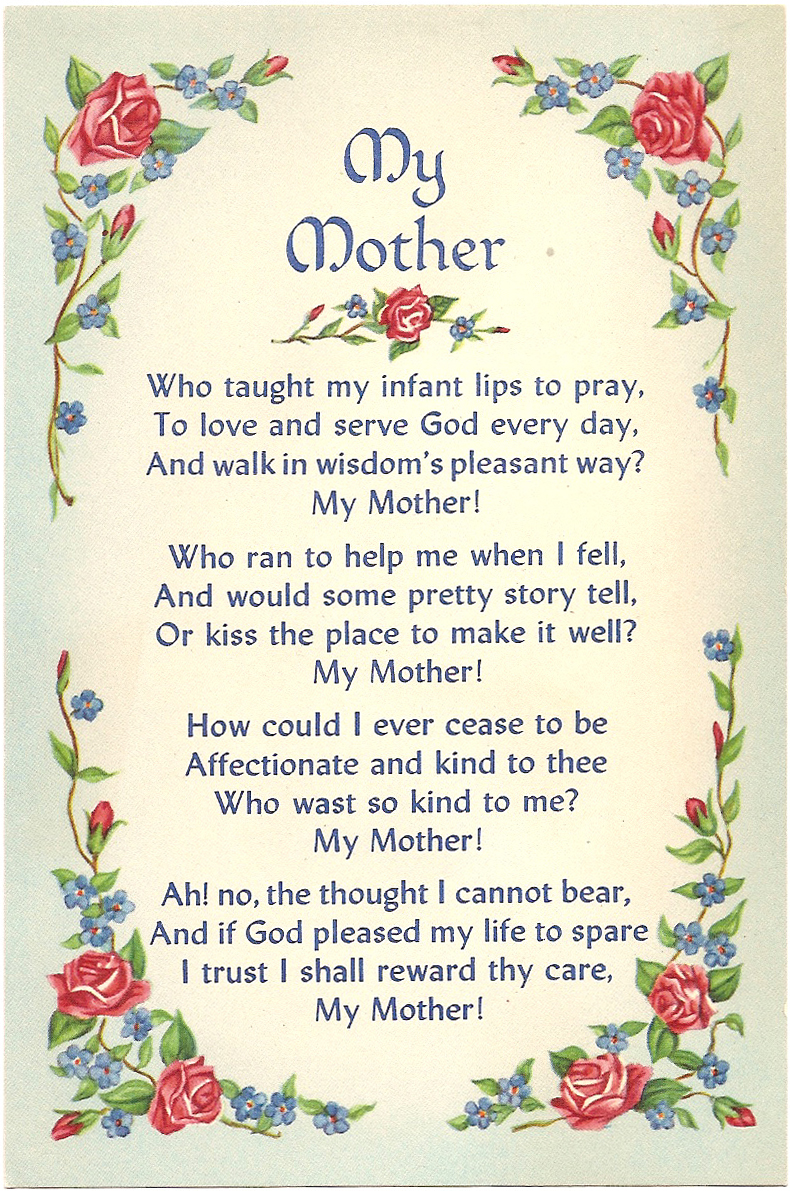 A Family Tapestry Mother s Day Greetings From Another Age