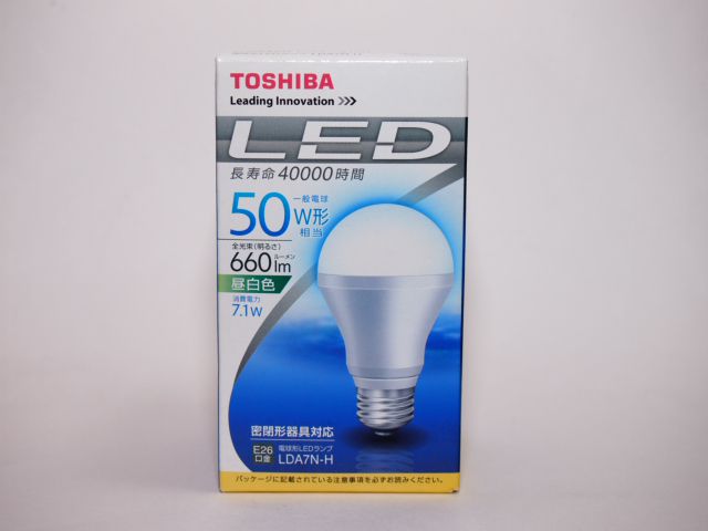 書き溜め space: TOSHIBA LED電球 E-CORE 昼白色 50W形相当 660lm LDA7N-H