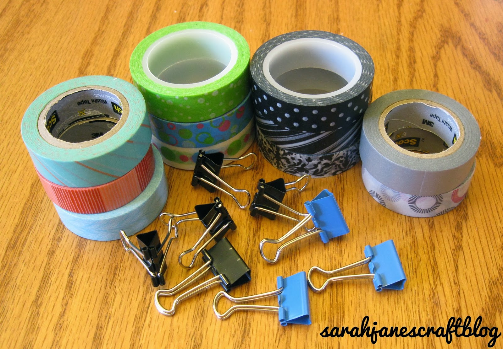 Washi Tape Binder Clips