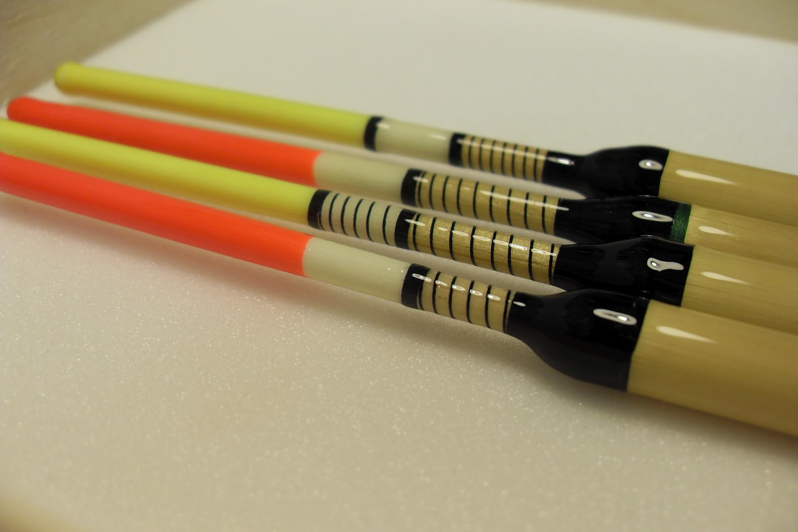 Handmade Fishing Floats by Mark Burningham. Sarkanda reed with cane