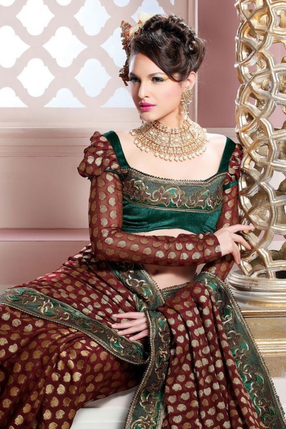 25 stylish full sleeve saree blouse designs embrace elegance bling