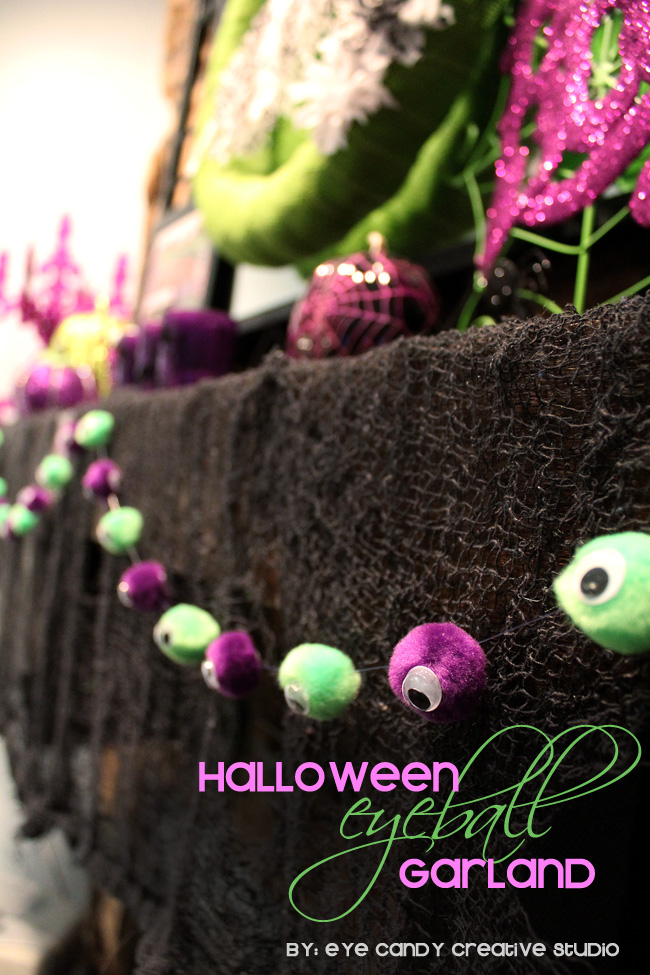 quick halloween craft idea, halloween decor, halloween mantel garland