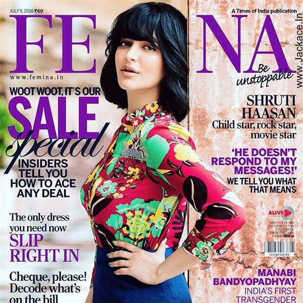 Shruti Hasaan Looks Elegant On The Cover Of Femina Magazine
