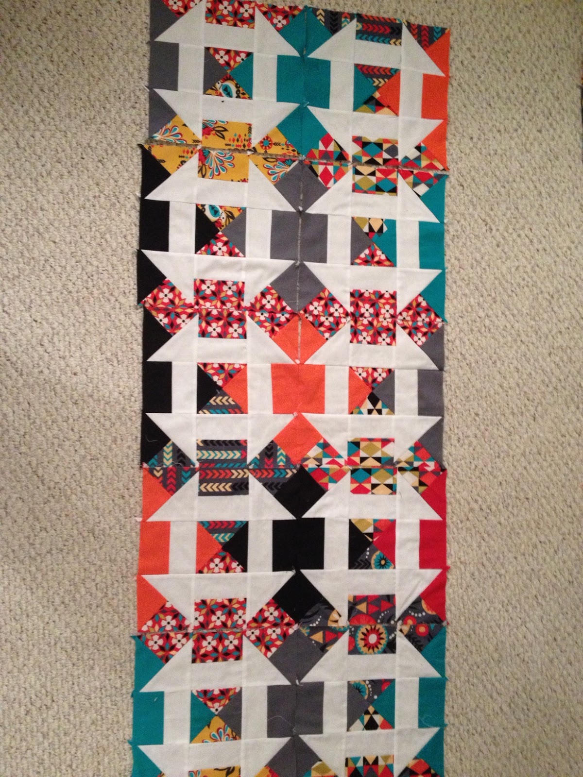 Blue Susan Makes Bejewled Churn Dash Quilt Block Tutorial