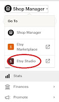 Etsy Shop Manager Link to Etsy Studio