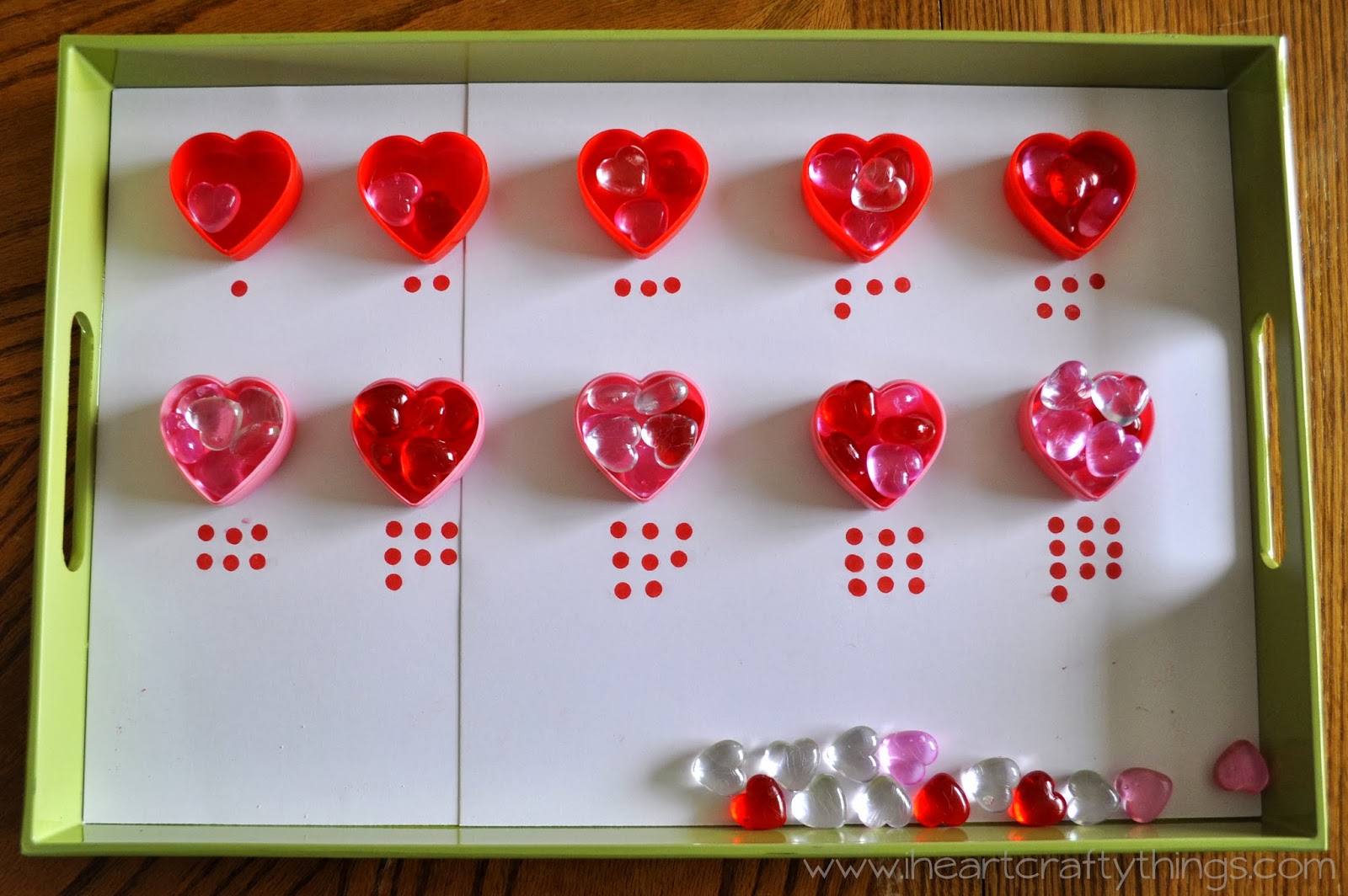 Valentine's Day Activity Trays (Fine Motor, Numbers, Counting, Sorting