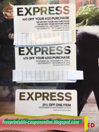 Express printable coupons february 2018